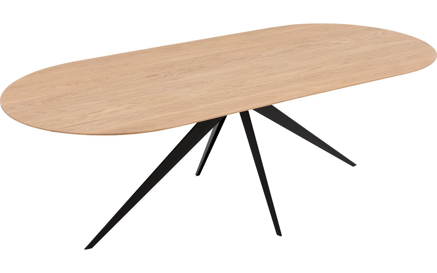 Goossens Excellent Eettafel Floyd, Semi rond 240 x 100 cm - 8718823191226