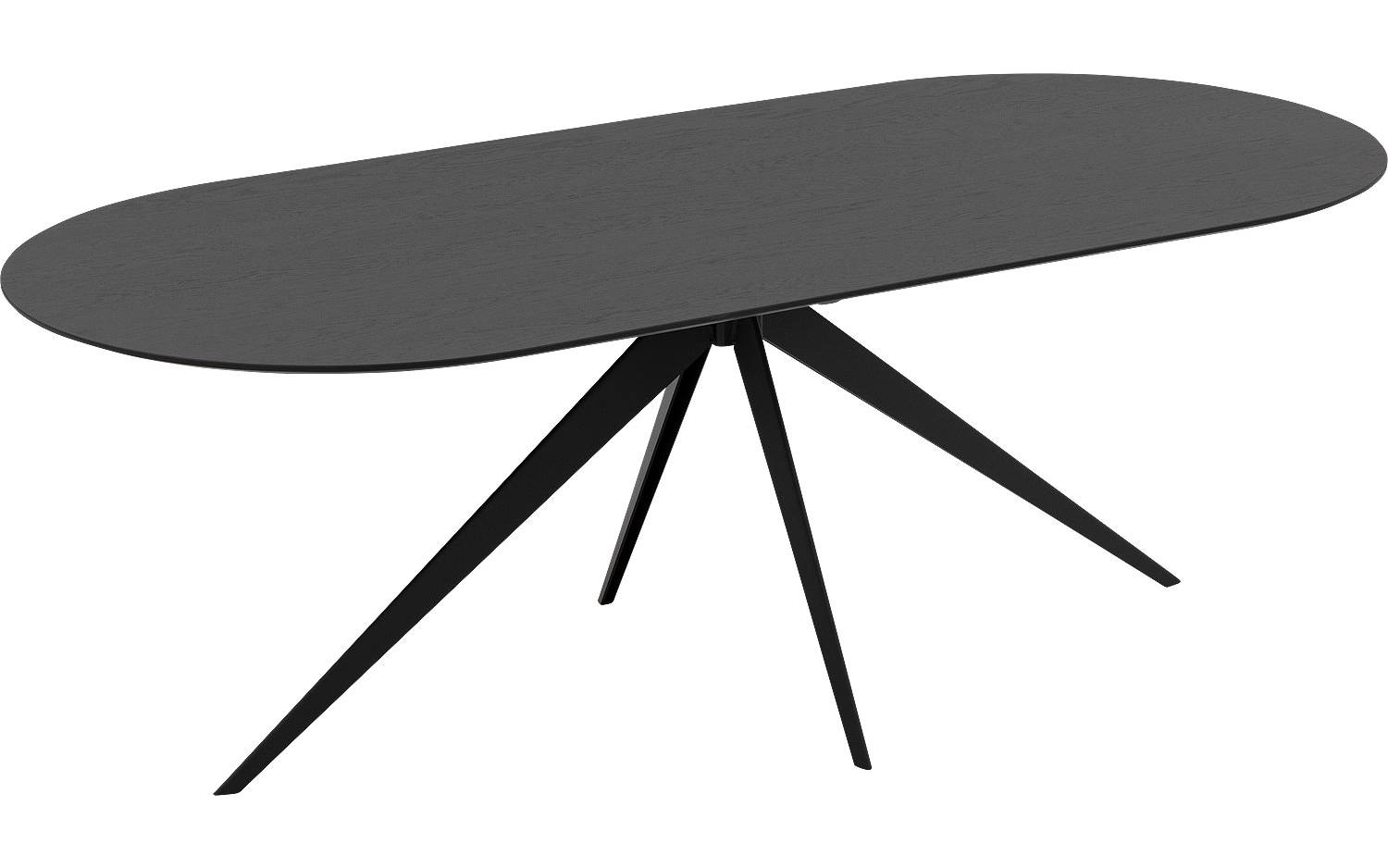 Goossens Excellent Eettafel Floyd, Semi rond 200 x 100 cm - 8718823214574