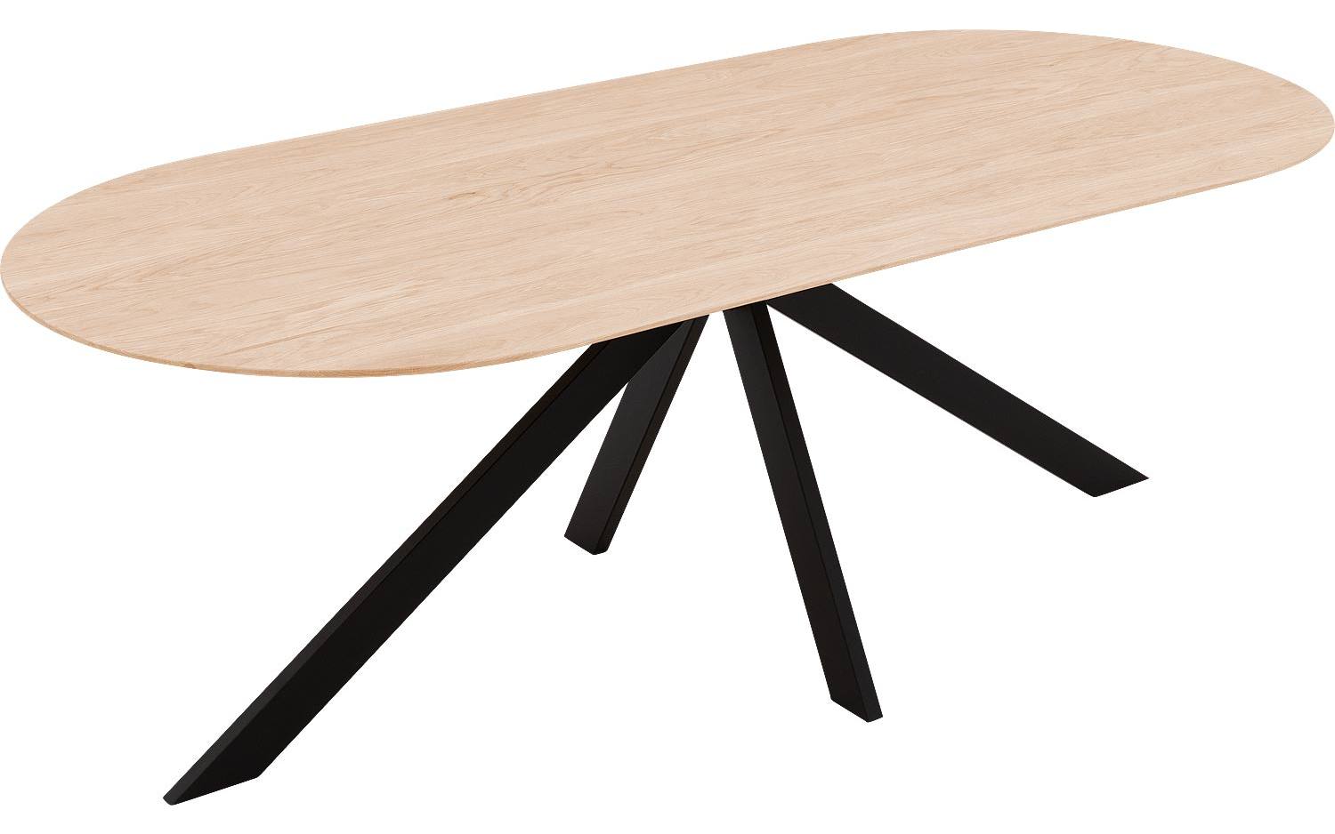 Goossens Excellent Eettafel Floyd, Semi rond 220 x 100 cm - 8718823207651