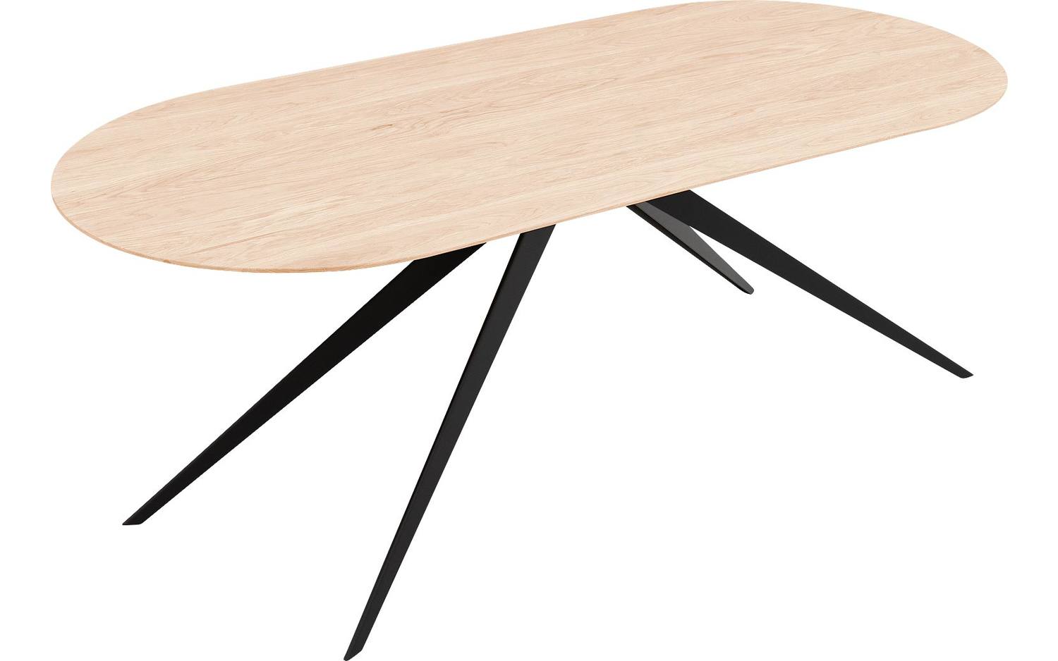 Goossens Excellent Eettafel Floyd, Semi rond 180 x 100 cm - 8718823207200