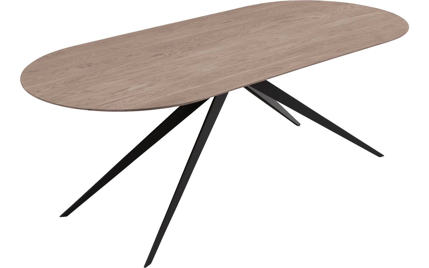 Goossens Excellent Eettafel Floyd, Semi rond 220 x 100 cm - 8718823207576