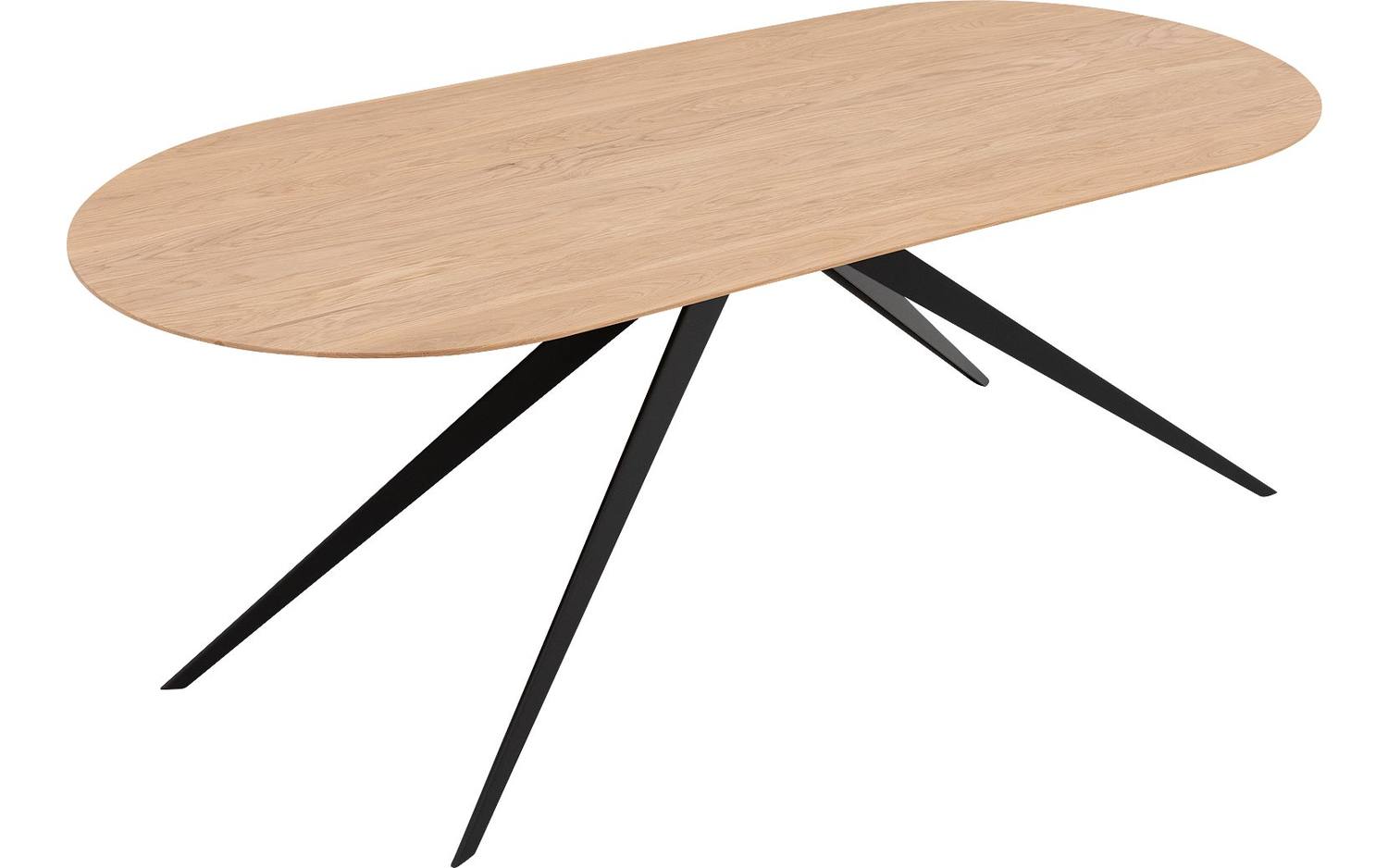 Goossens Excellent Eettafel Uniek, Semi rond 200 x 100 cm - 8718823335569