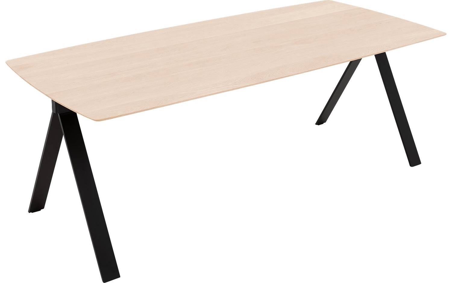 Goossens Excellent Eettafel Floyd, Semi rechthoekig 180 x 100 cm - 8718823210033