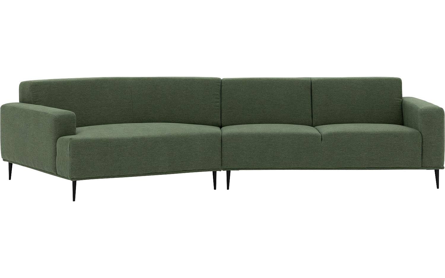 Goossens Excellent Hoekbank Prato groen, stof, 2,5-zits, modern design - 8718823206678