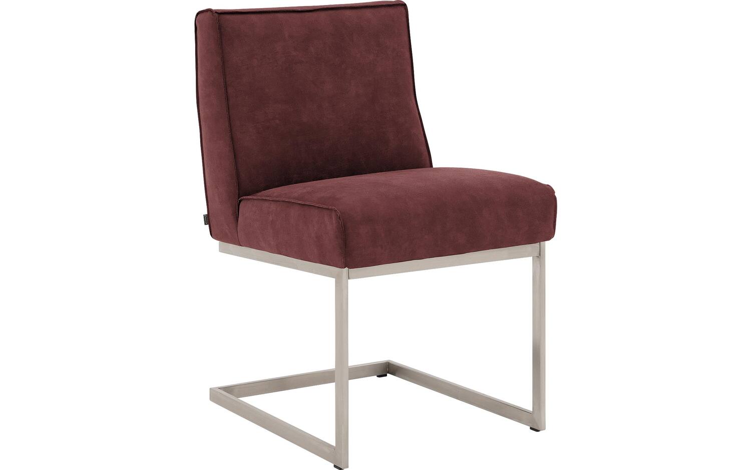 Goossens Excellent Eetkamerstoel Tom rood micro leer leuning, urban industrieel - 8718823241297