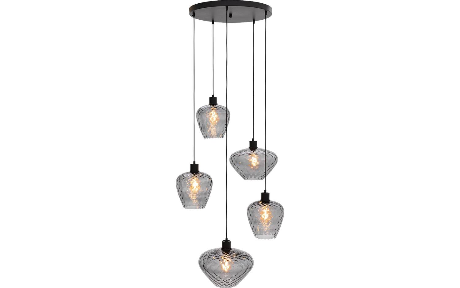 Goossens Hanglamp Dijon, Hanglamp met 5 lichtpunten ø50cm - 8718121288499