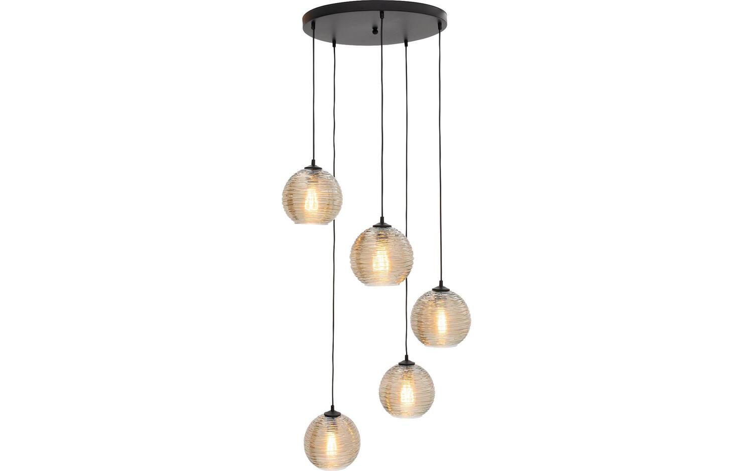 Goossens Hanglamp Soleil, Hanglamp met 5 lichtpunten Ø50cm - 8718121288703