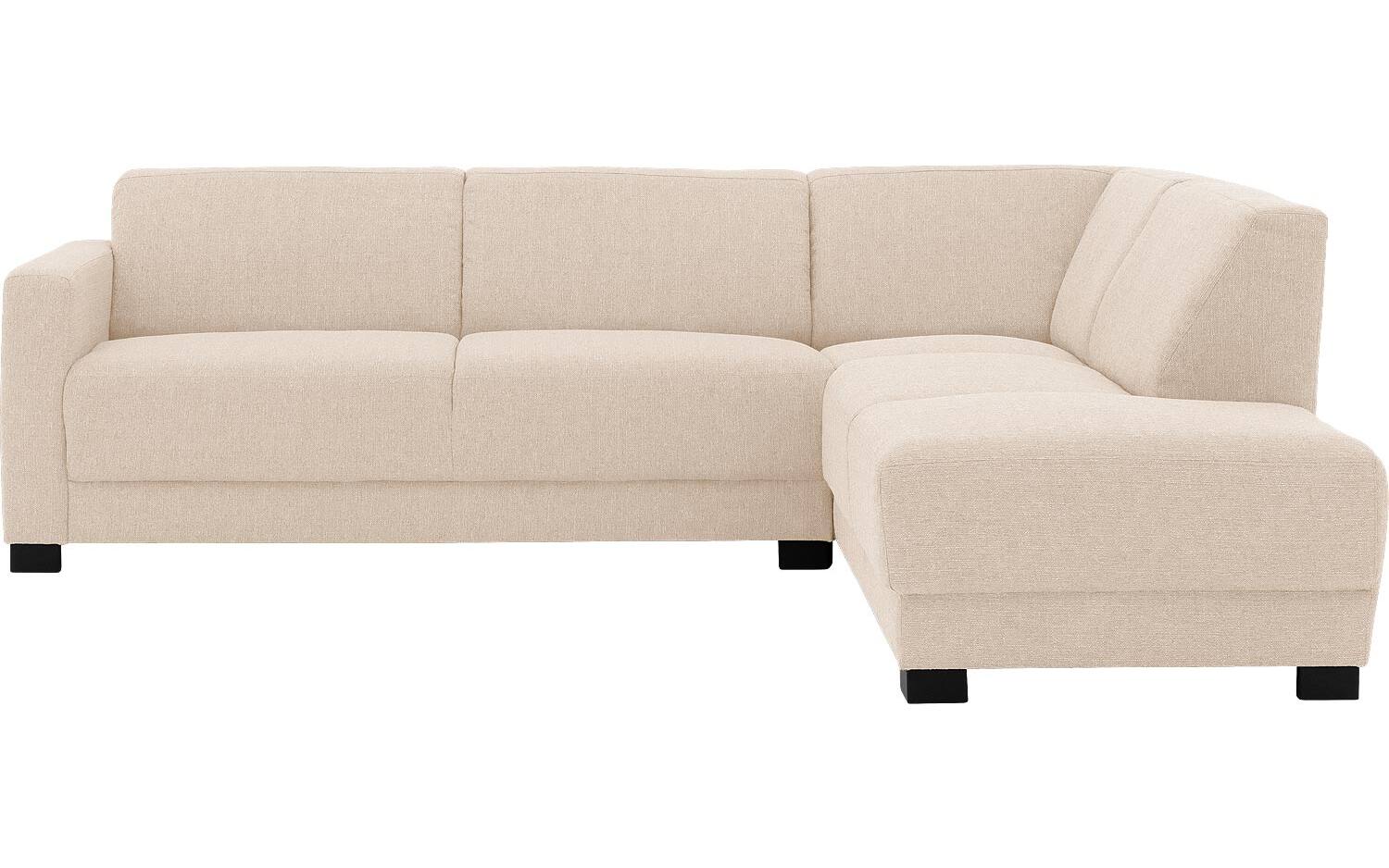 Goossens Bank My Style beige, stof, 2,5-zits, stijlvol landelijk met chaise longue rechts - 8718823227178