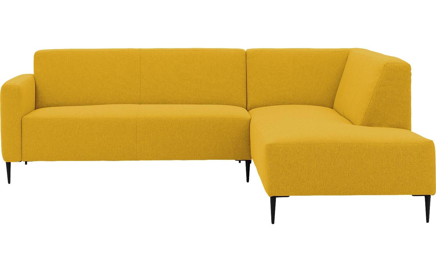 Goossens Bank Key West geel, stof, 2,5-zits, modern design met ligelement rechts - 8718823235777