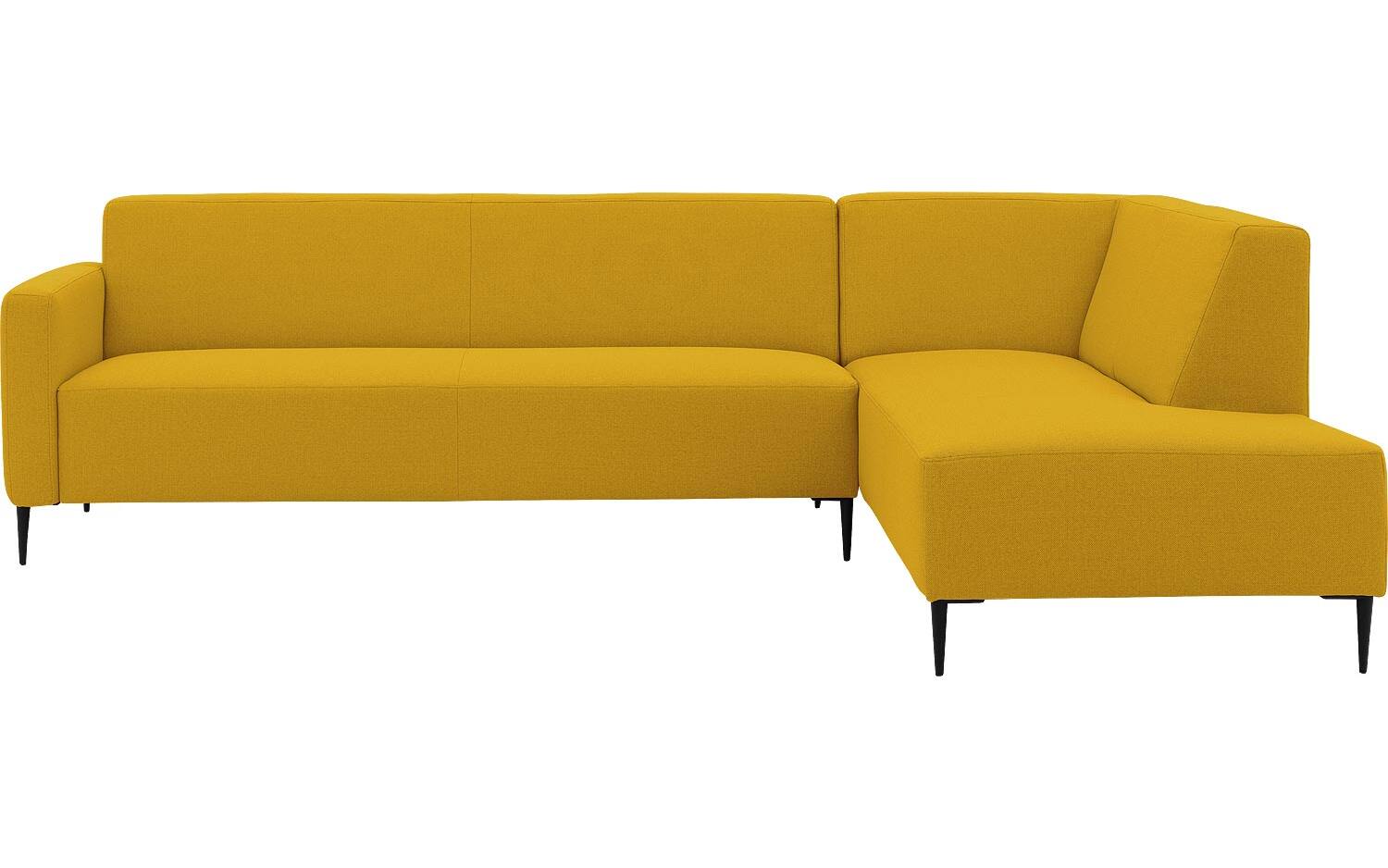 Goossens Bank Key West geel, stof, 3-zits, modern design met ligelement rechts - 8718823235807