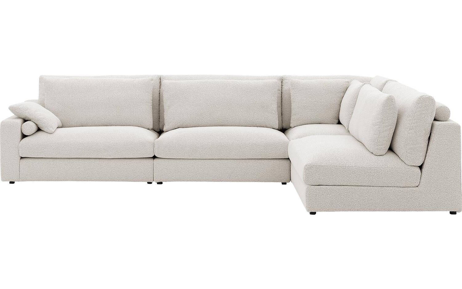 Goossens Hoekbank Odette beige, stof, 1,5-zits, stijlvol landelijk - 8718823256680