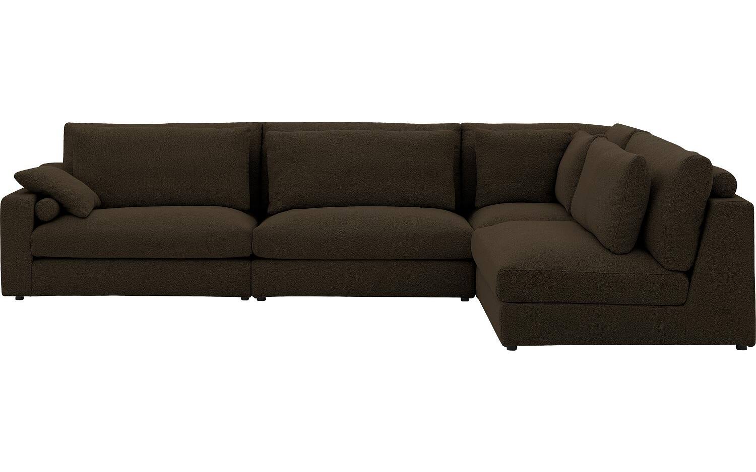 Goossens Hoekbank Odette groen, stof, 1,5-zits, stijlvol landelijk - 8718823256741