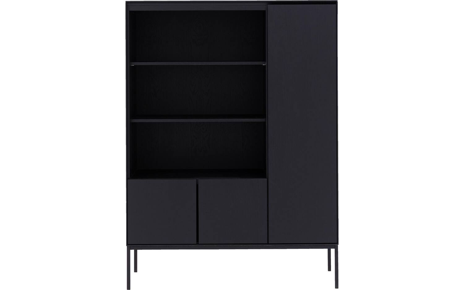 Goossens Excellent Opbergkast Vic, 3 deuren 3 open vakken op metalen poot - 8718823247961