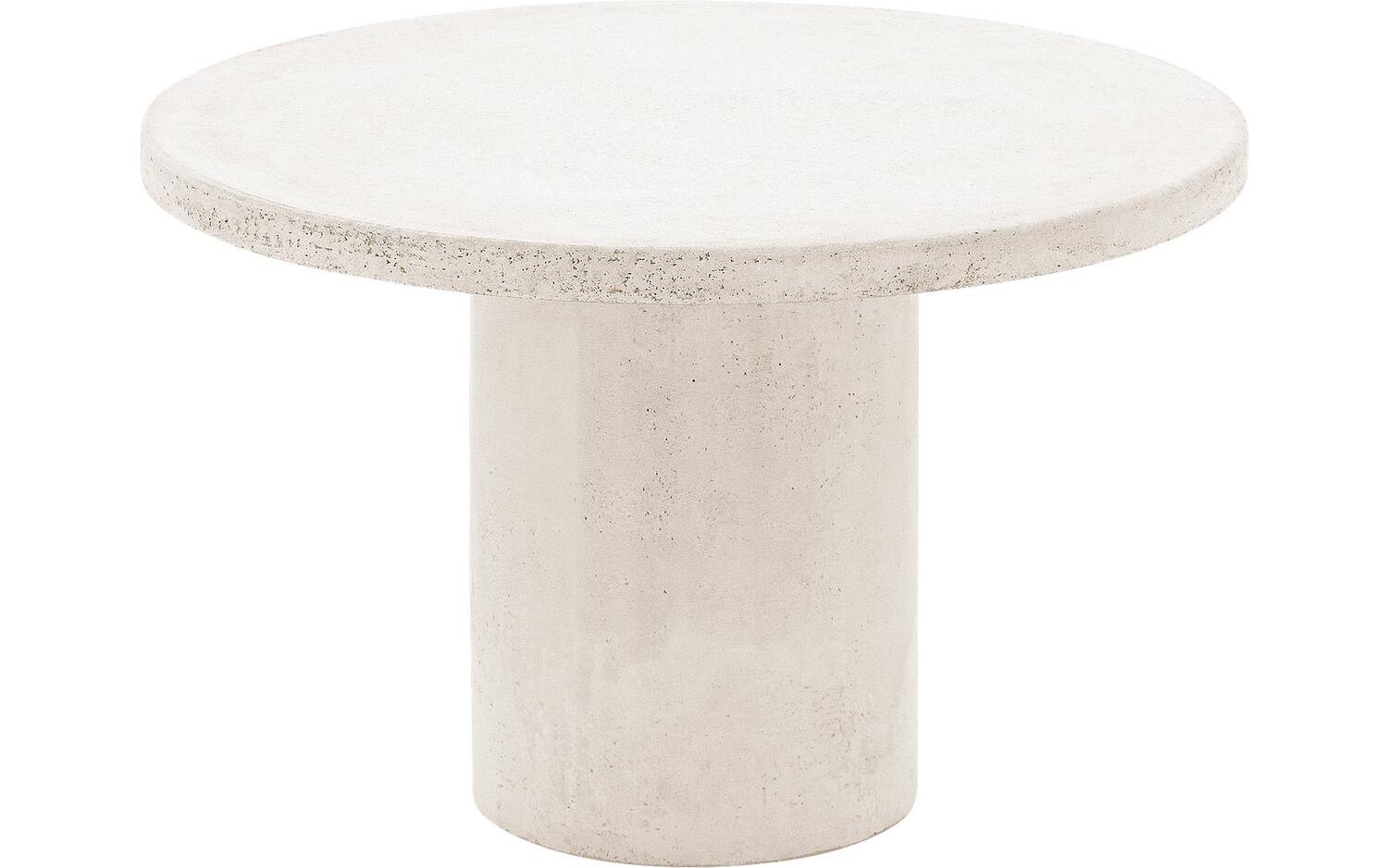 Goossens Salontafel Stone rond, beton wit, urban industrieel, 50 x 31 x 50 cm - 8718823255164