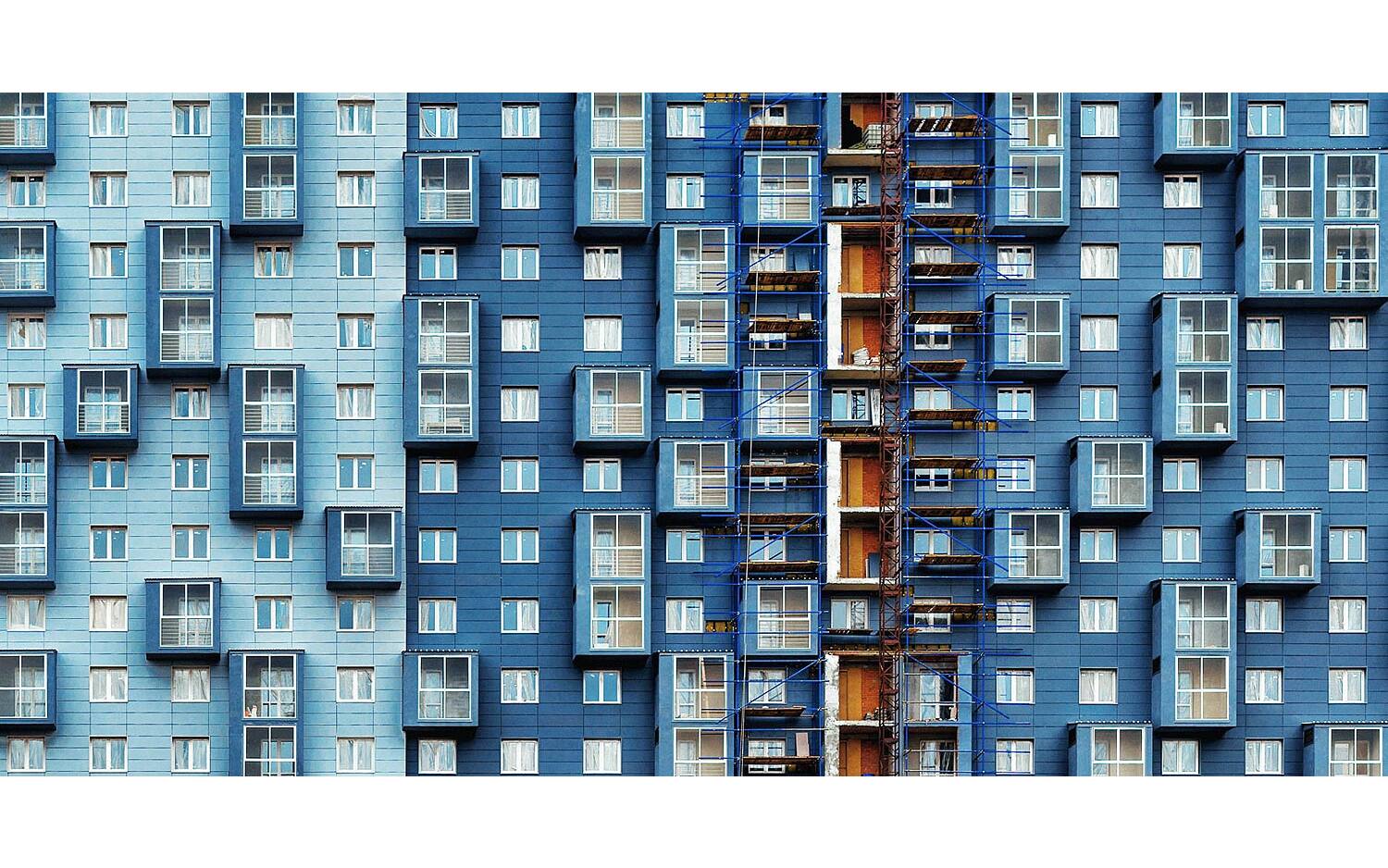 Goossens Schilderij City Blue, 98 x 48 cm - 8718823249866