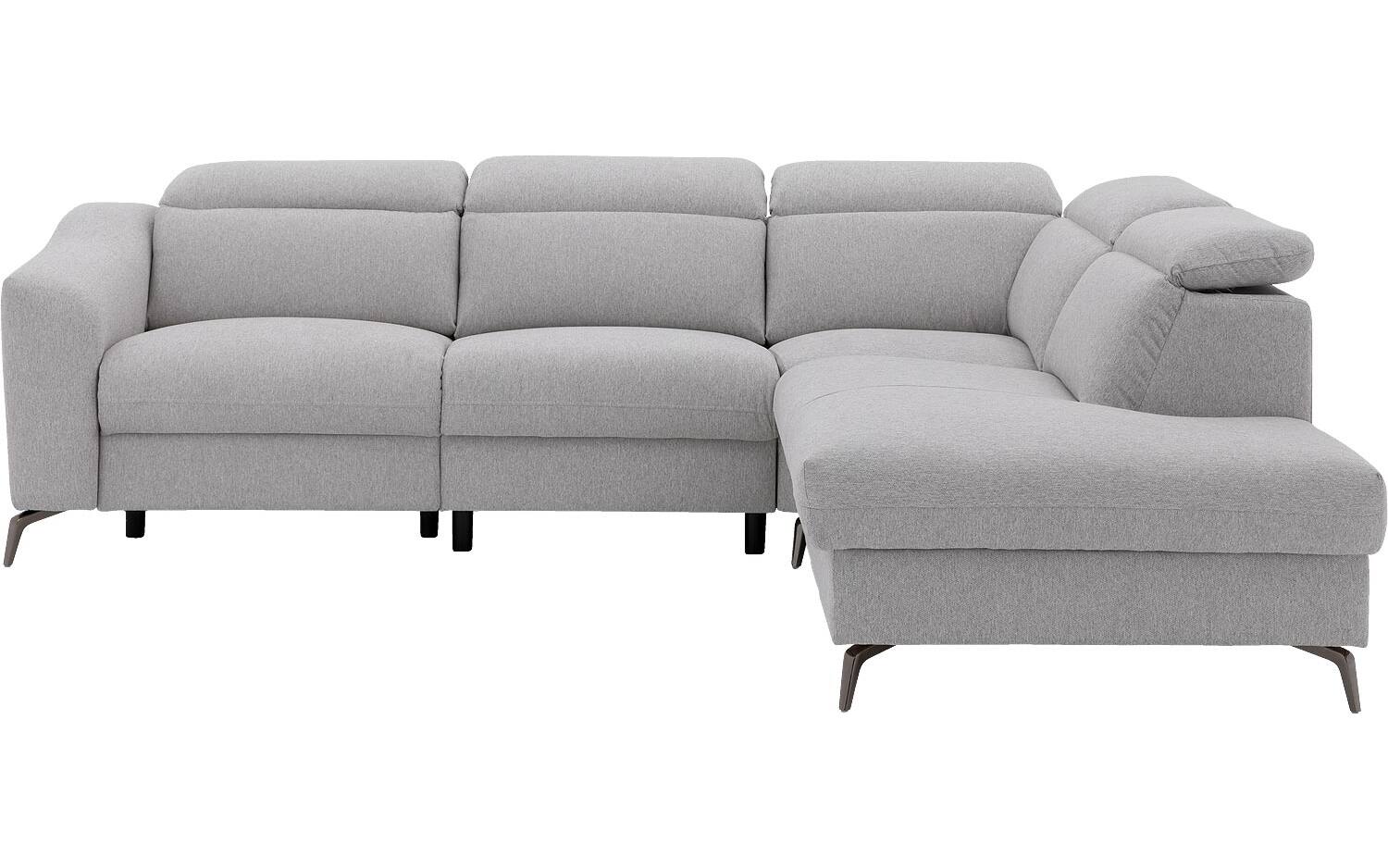 Goossens Excellent Hoekbank Elmer Met Relax En Opbergruimte lichtgrijs, stof, stijlvol landelijk - 8718823252163