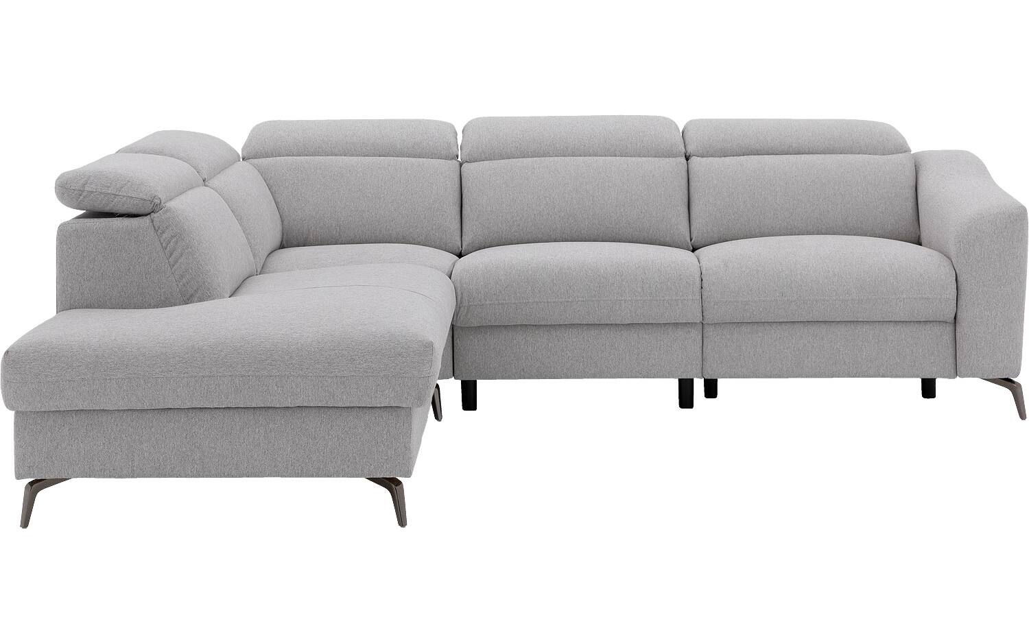Goossens Excellent Hoekbank Elmer Met Relax En Opbergruimte lichtgrijs, stof, stijlvol landelijk - 8718823253191
