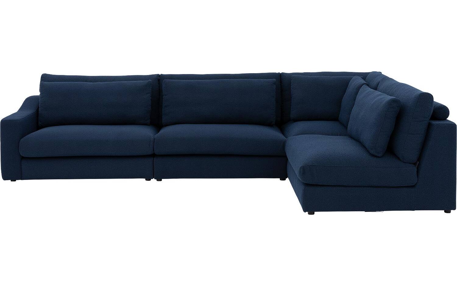 Goossens Hoekbank Odette blauw, stof, 1,5-zits, stijlvol landelijk - 8718823256369