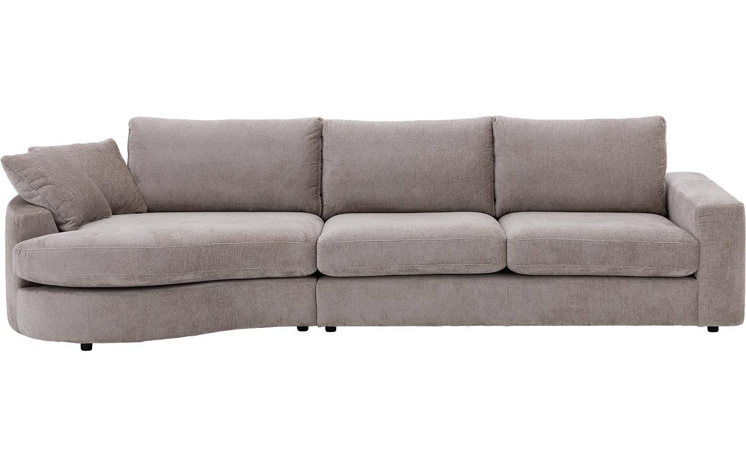 Goossens Excellent Bank Lotte bruin, stof, 2,5-zits, stijlvol landelijk - 8718823264166