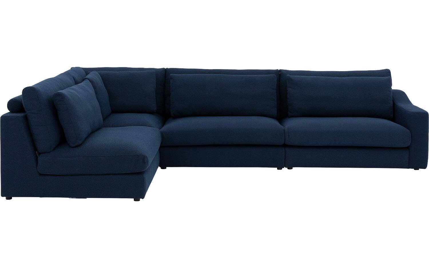 Goossens Hoekbank Odette blauw, stof, 1,5-zits, stijlvol landelijk - 8718823256789