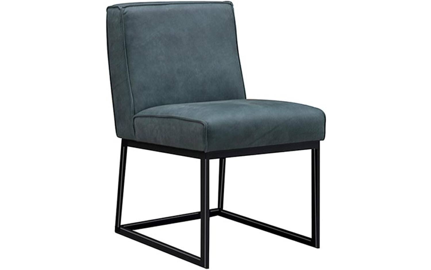 Goossens Excellent Eetkamerstoel Ton zwart leer leuning, urban industrieel - 8718823258097