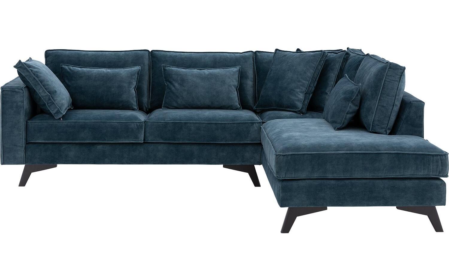 Goossens Bank Chambre blauw, stof, 3-zits, elegant chic met ligelement rechts - 8718823260205