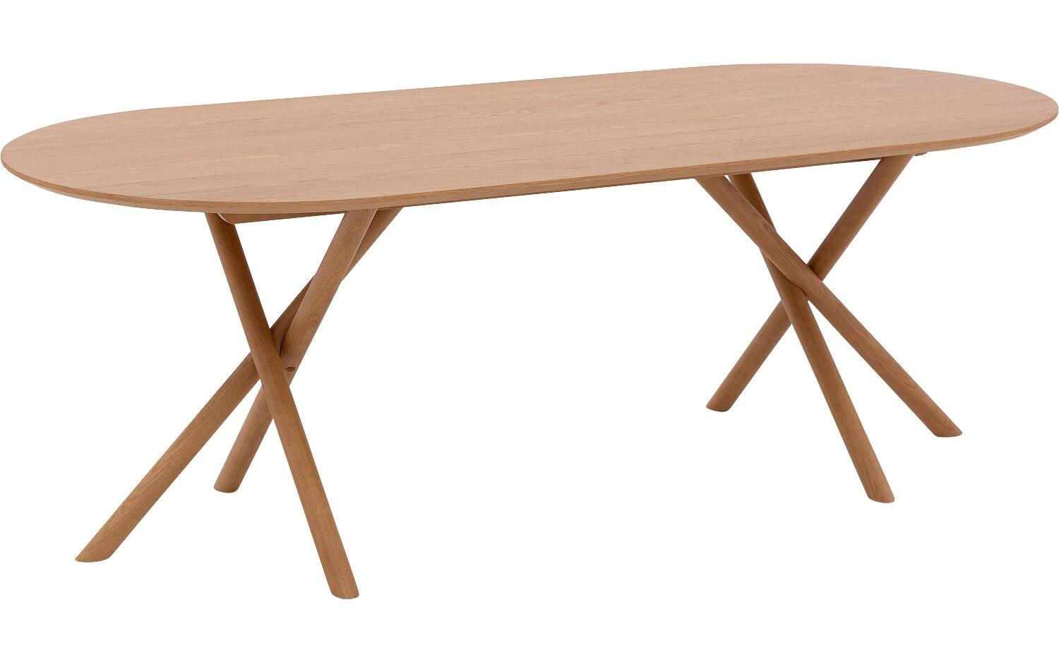 Goossens Eettafel Kristian, Semi rond 220 x 100 cm - 8718823278637