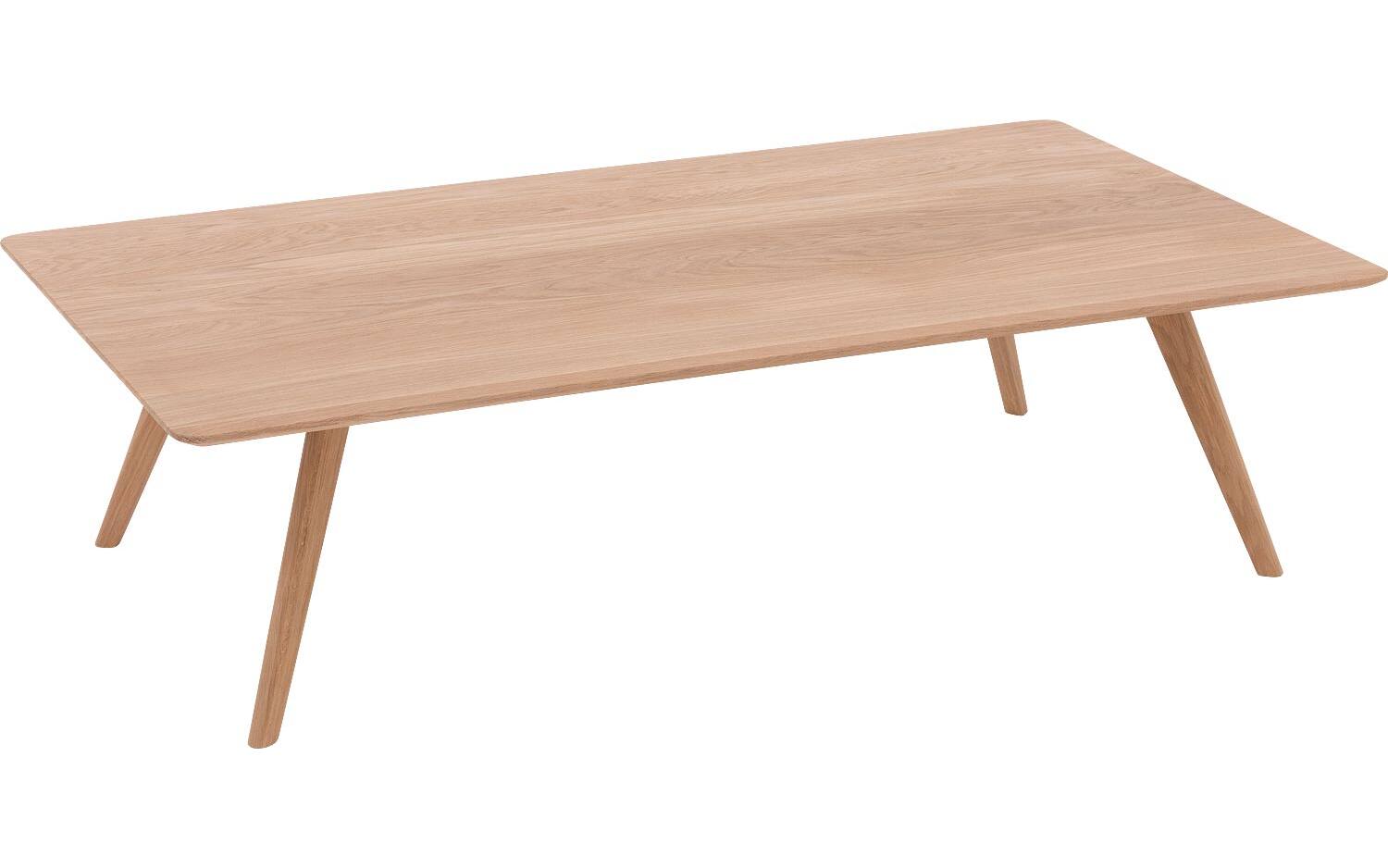 Goossens Salontafel Ferry rechthoekig, hout eiken blank, elegant chic, 135 x 36 x 75 cm - 8718823266443