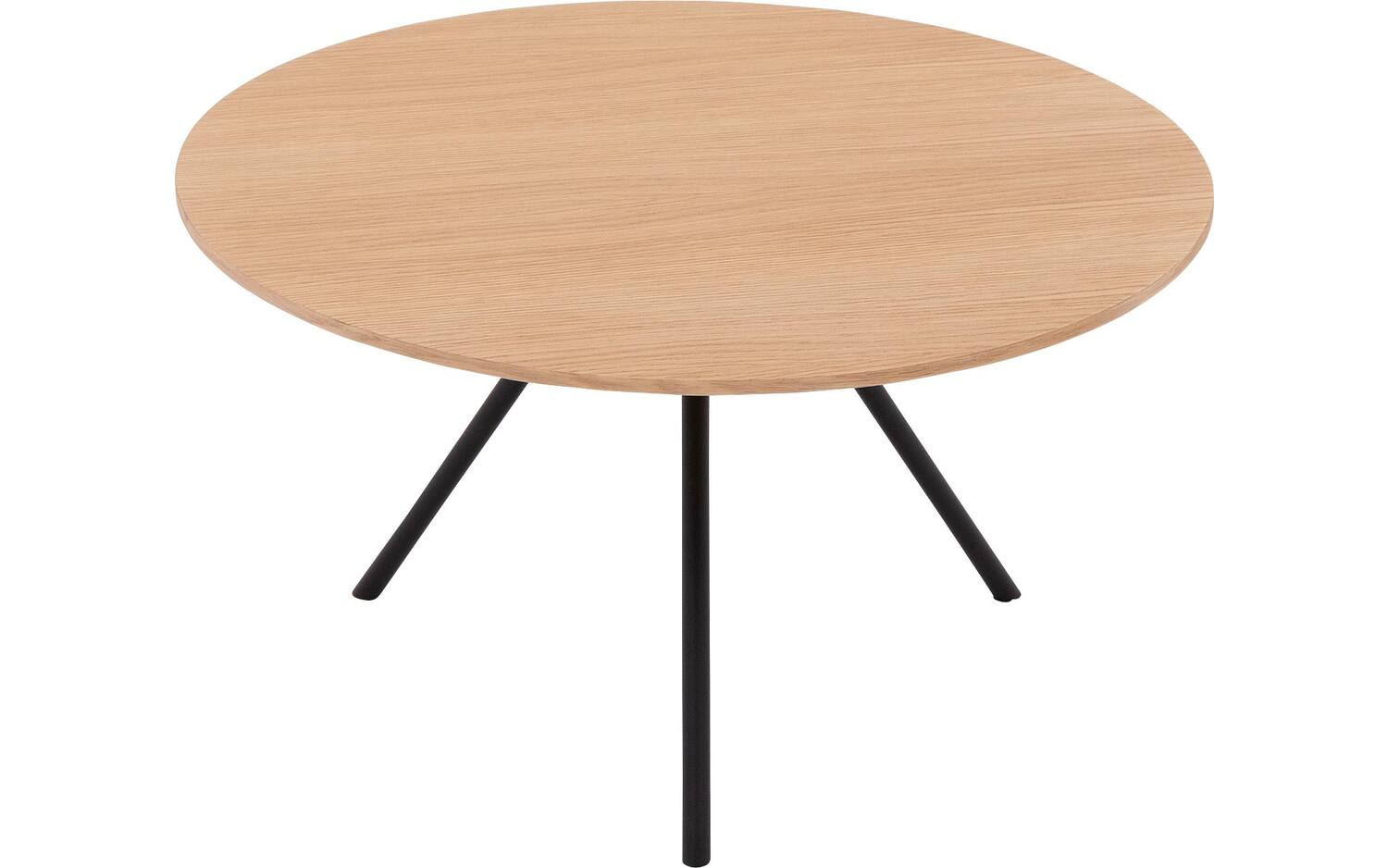 Goossens Salontafel Bo rond, hout eiken blank, modern design, 60 x 36 x 60 cm - 8718823266788