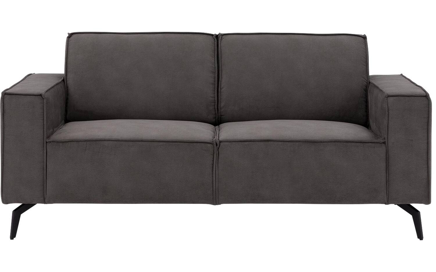 Goossens Hoekbank Hercules donkergrijs, microvezel, 2-zits, modern design