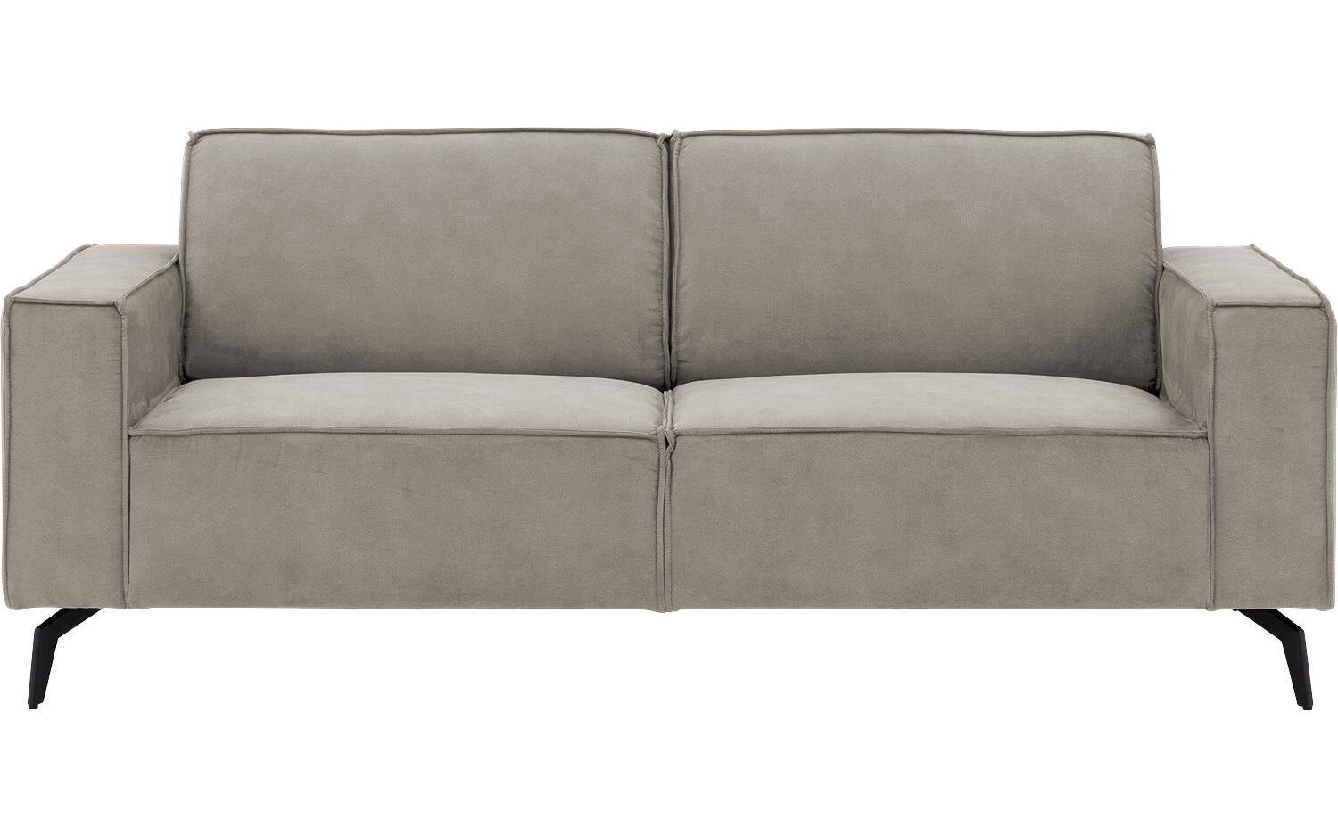 Goossens Hoekbank Hercules grijs, microvezel, 2,5-zits, modern design