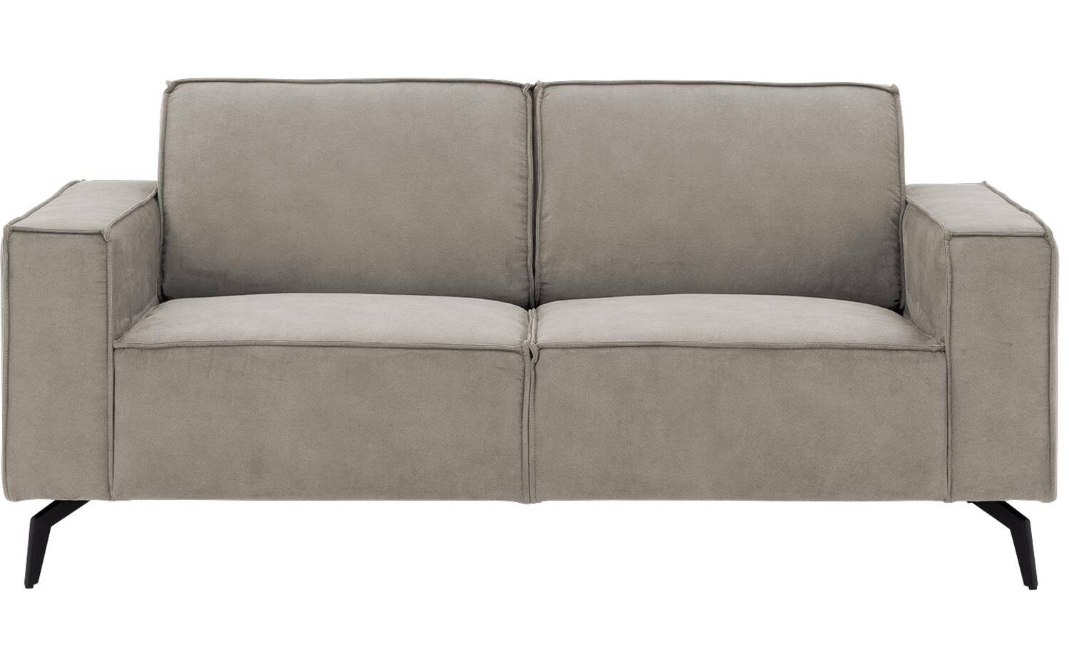 Goossens Hoekbank Hercules grijs, microvezel, 2-zits, modern design