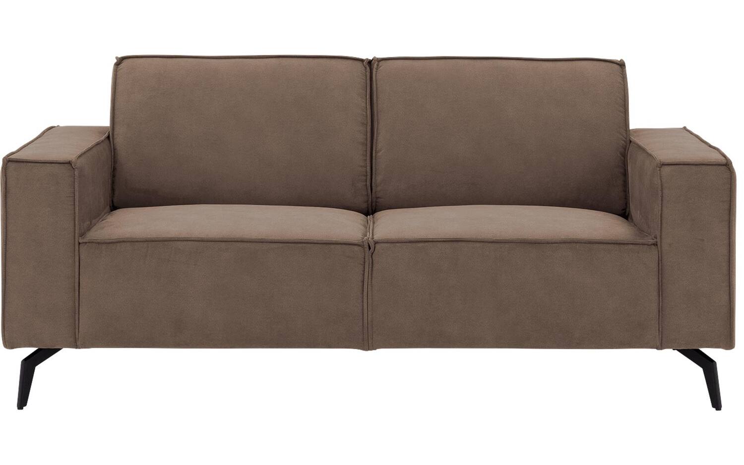 Goossens Hoekbank Hercules bruin, microvezel, 2-zits, modern design