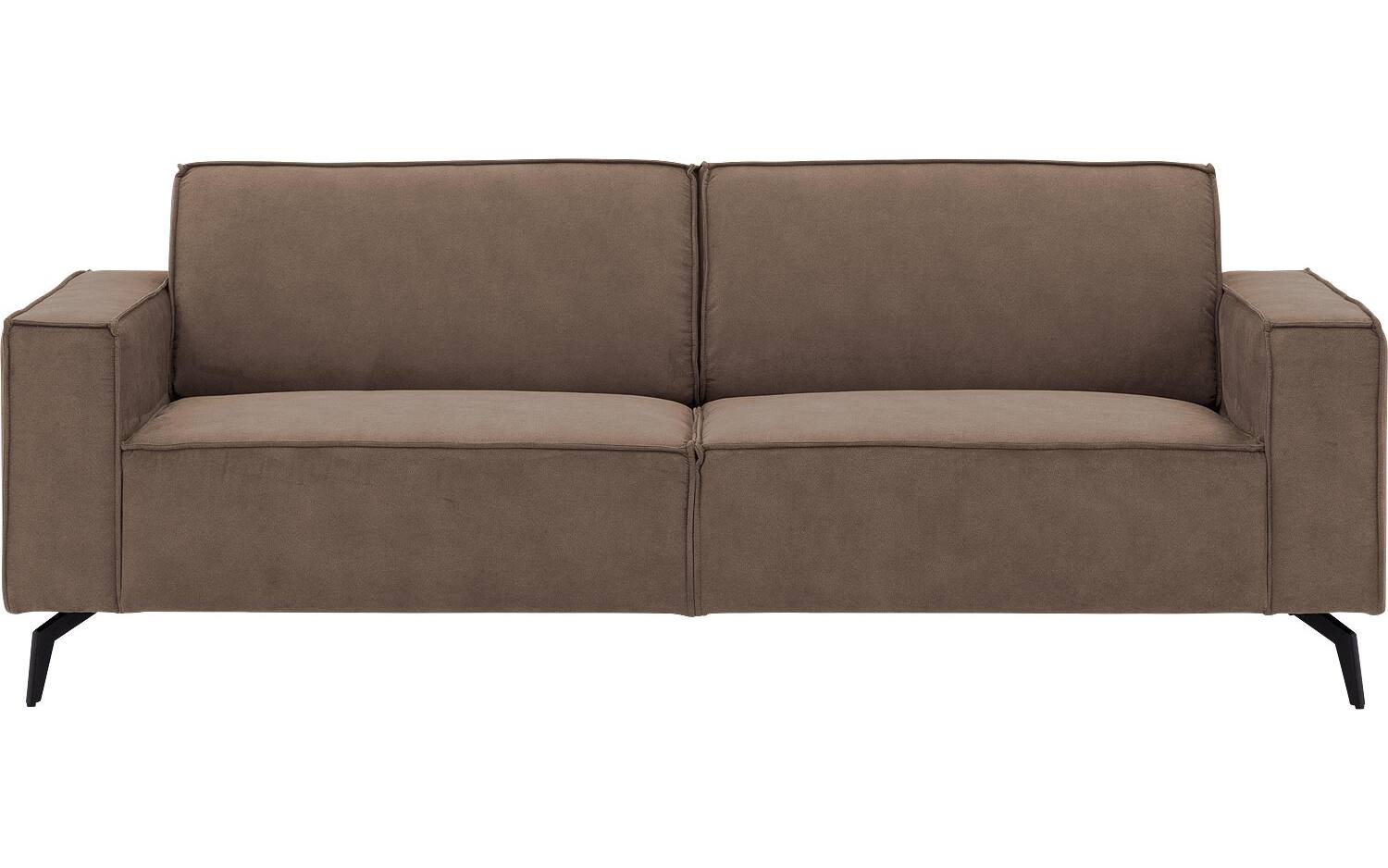 Goossens Hoekbank Hercules bruin, microvezel, 3-zits, modern design