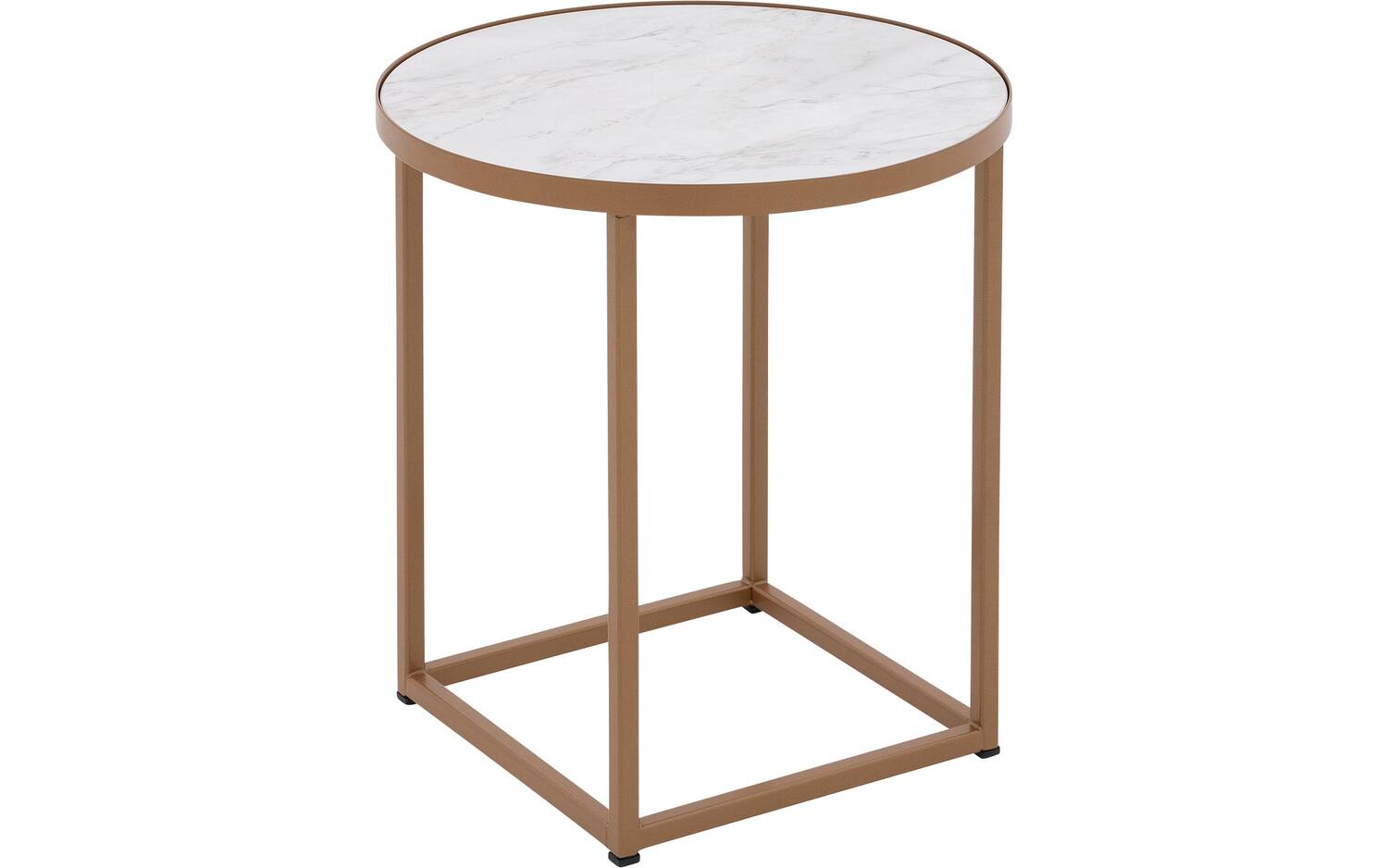 Goossens Salontafel Livia rond, hpl roze, modern design, 41 x 42 x 41 cm