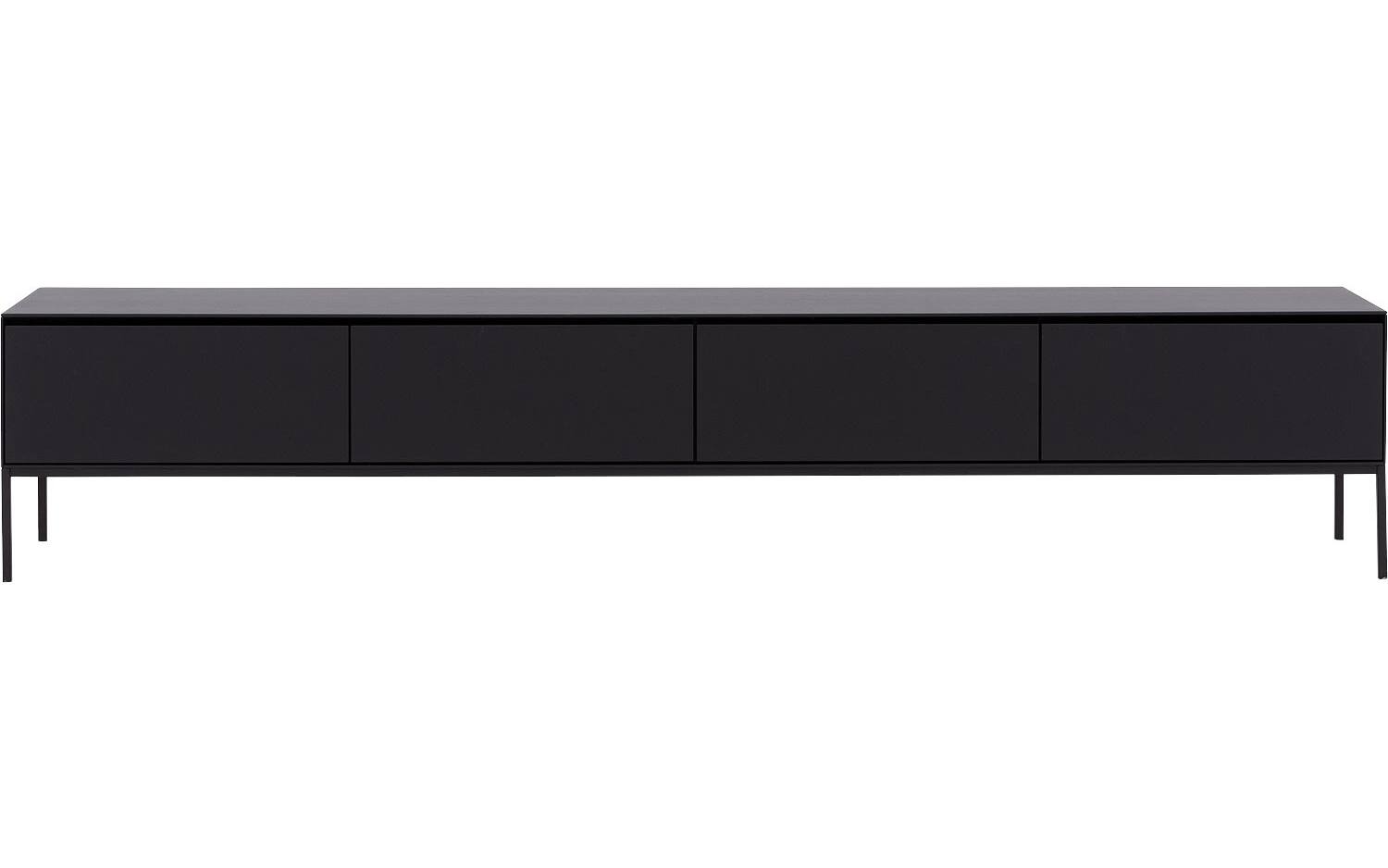 Goossens Excellent Tv Meubel Vic, 4 kleppen zonder kabeldoorvoer in bovenblad op metalen poten - 8718823278842