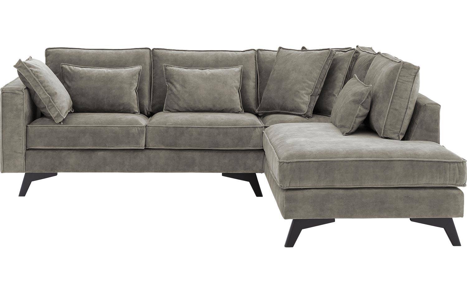 Goossens Bank Chambre grijs, stof, 2-zits, elegant chic met ligelement rechts - 8718823283884