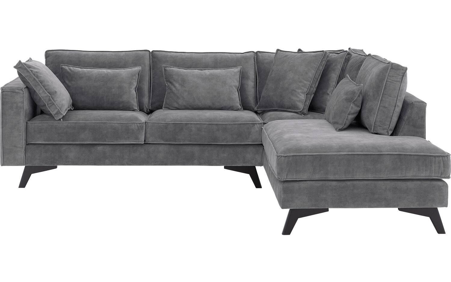 Goossens Bank Chambre grijs, stof, 2,5-zits, elegant chic met ligelement rechts - 8718823284621