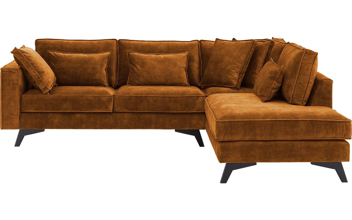 Goossens Bank Chambre cognac, stof, 2,5-zits, elegant chic met ligelement rechts - 8718823284652