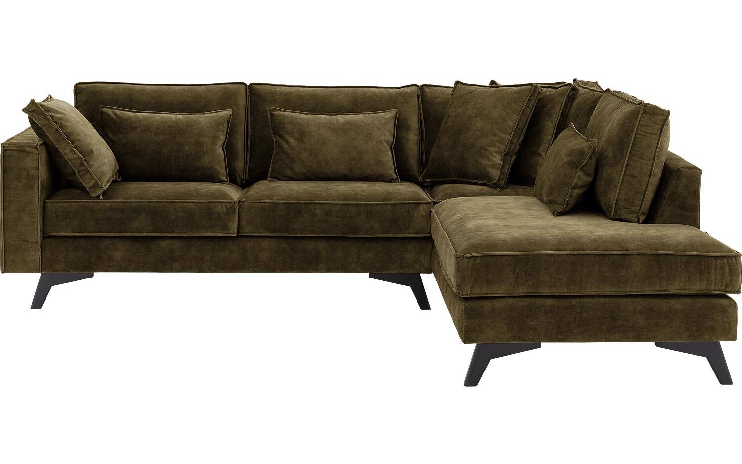 Goossens Bank Chambre groen, stof, 2,5-zits, elegant chic met ligelement rechts - 8718823284683