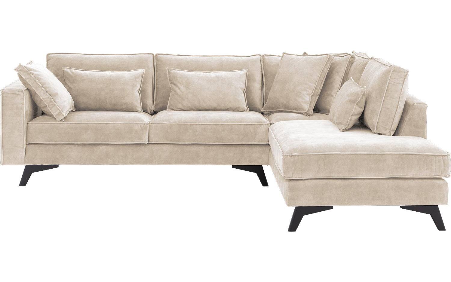 Goossens Bank Chambre beige, stof, 3-zits, elegant chic met ligelement rechts - 8718823284973