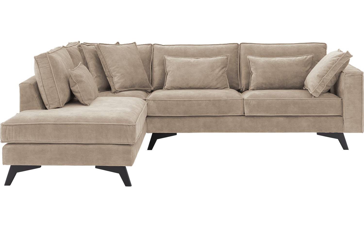 Goossens Bank Chambre beige, stof, 3-zits, elegant chic met ligelement links - 8718823285352