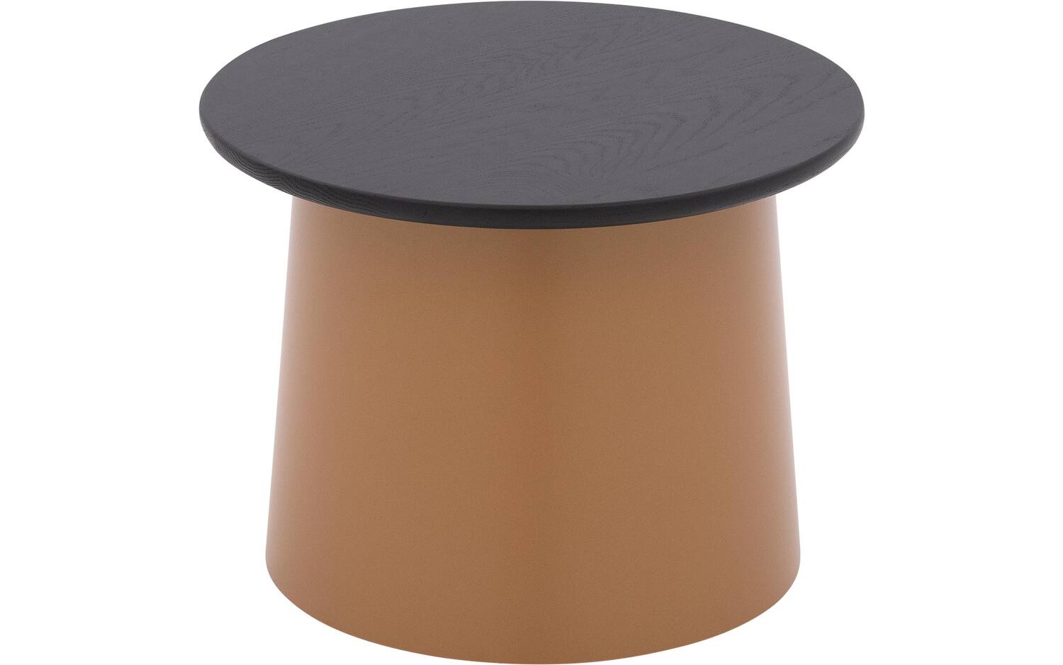 Goossens Excellent Salontafel Uniek rond, hout eiken zwart, elegant chic, 50 x 37 x 50 cm - 8718823278859