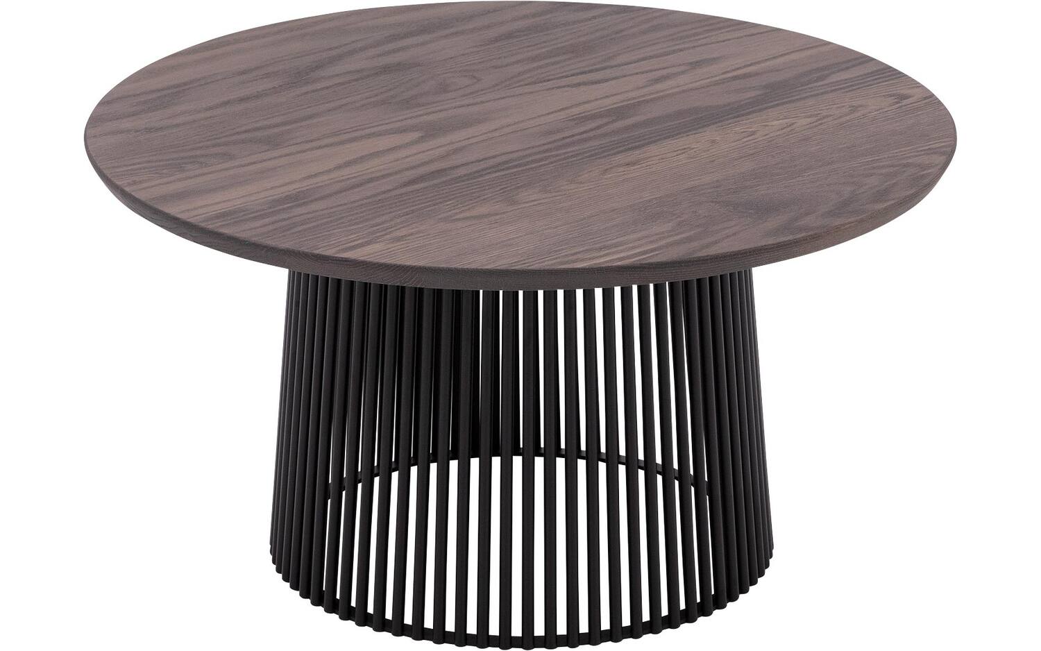 Goossens Excellent Salontafel Uniek rond, hout eiken donker bruin, elegant chic, 70 x 37 x 70 cm - 8718823278958