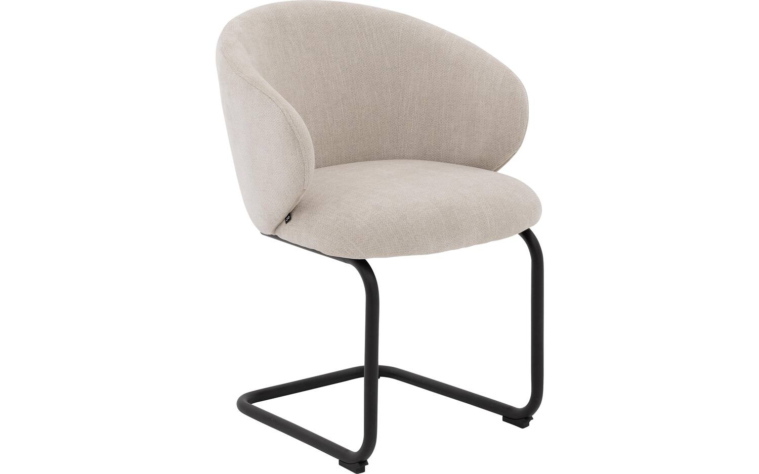 Goossens Stoel Noomi beige stof met armleuning, - 8718823282368