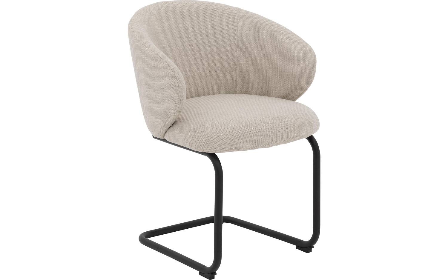 Goossens Stoel Noomi beige stof met armleuning, - 8718823282412