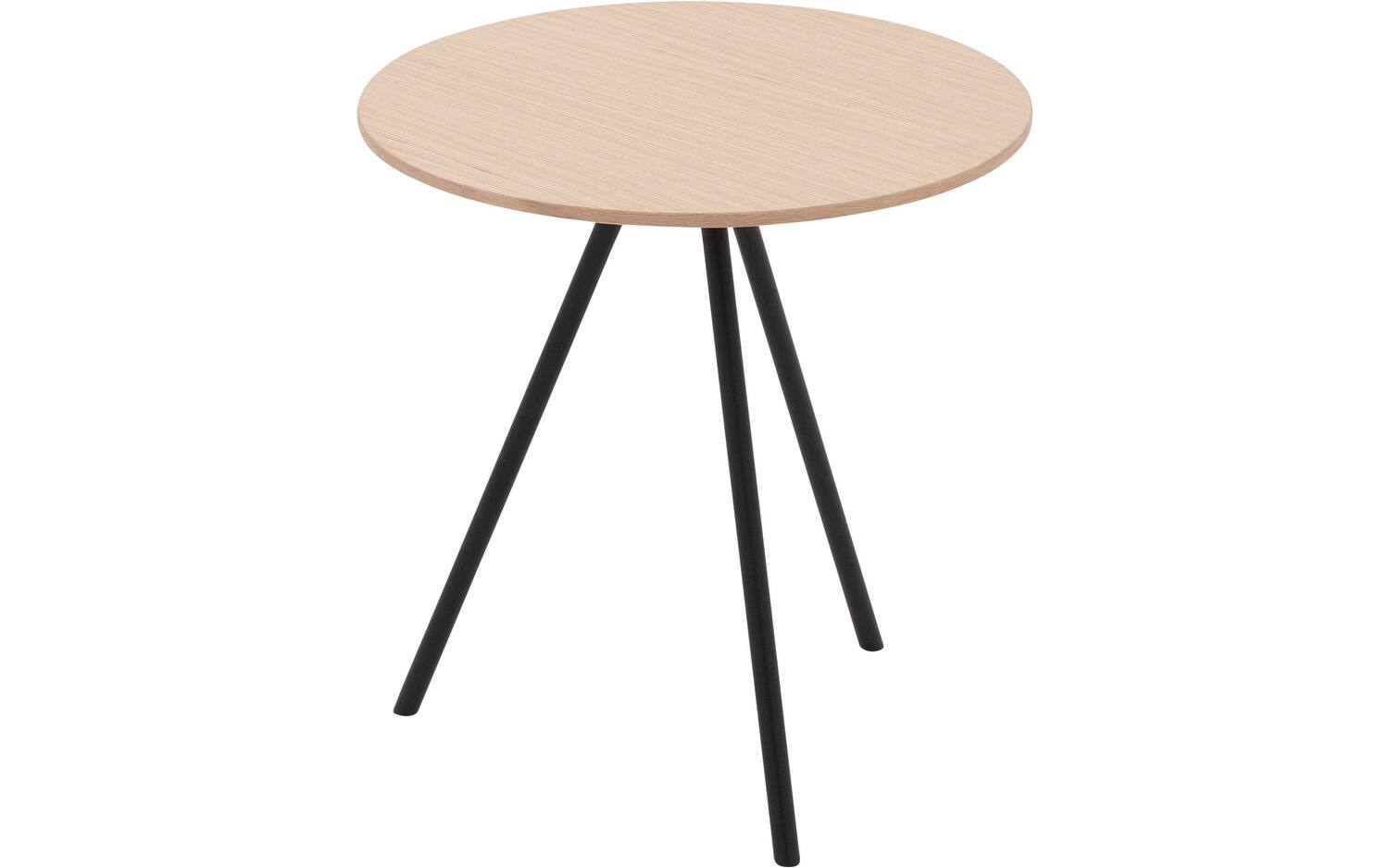 Goossens Salontafel Bo rond, hout eiken wit, modern design, 40 x 42 x 40 cm - 8718823282757