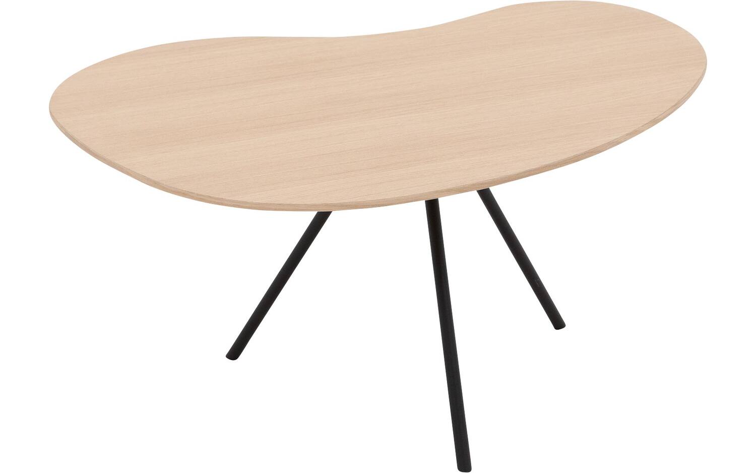 Goossens Salontafel Saya organisch, hout eiken wit, modern design, 79 x 36 x 61 cm - 8718823286977