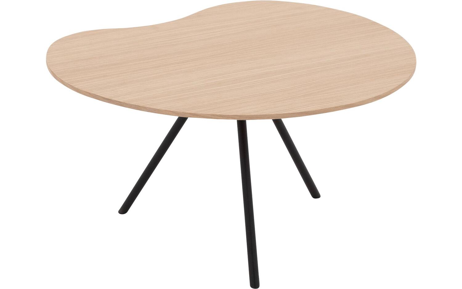 Goossens Salontafel Saya organisch, hout eiken wit, modern design, 61 x 33 x 49 cm - 8718823286984
