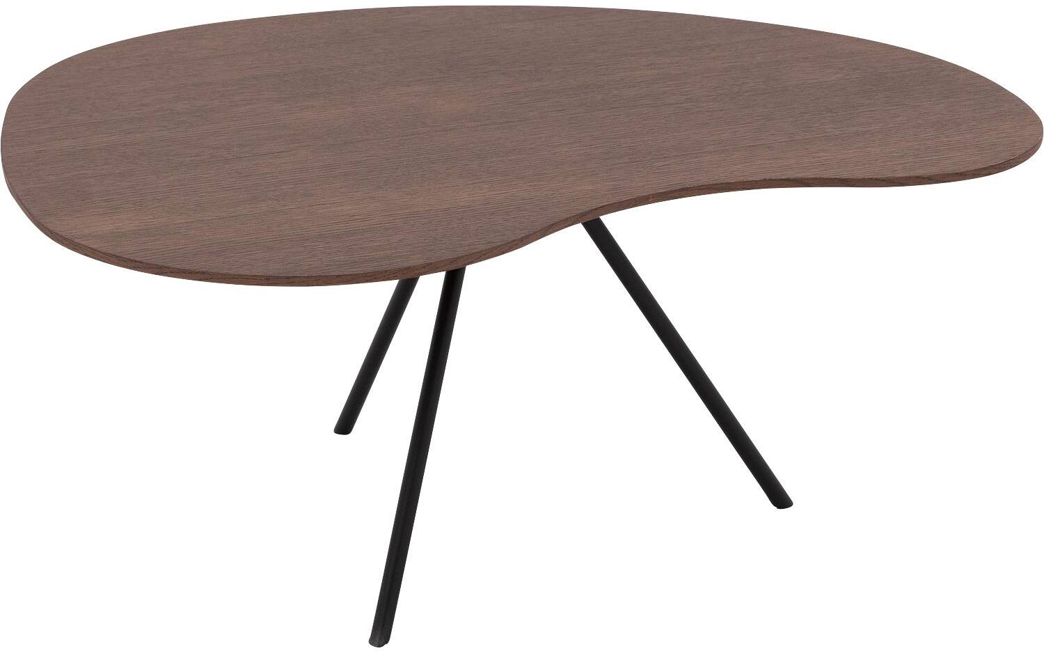 Goossens Salontafel Saya organisch, hout eiken donker bruin, modern design, 79 x 36 x 61 cm - 8718823287028